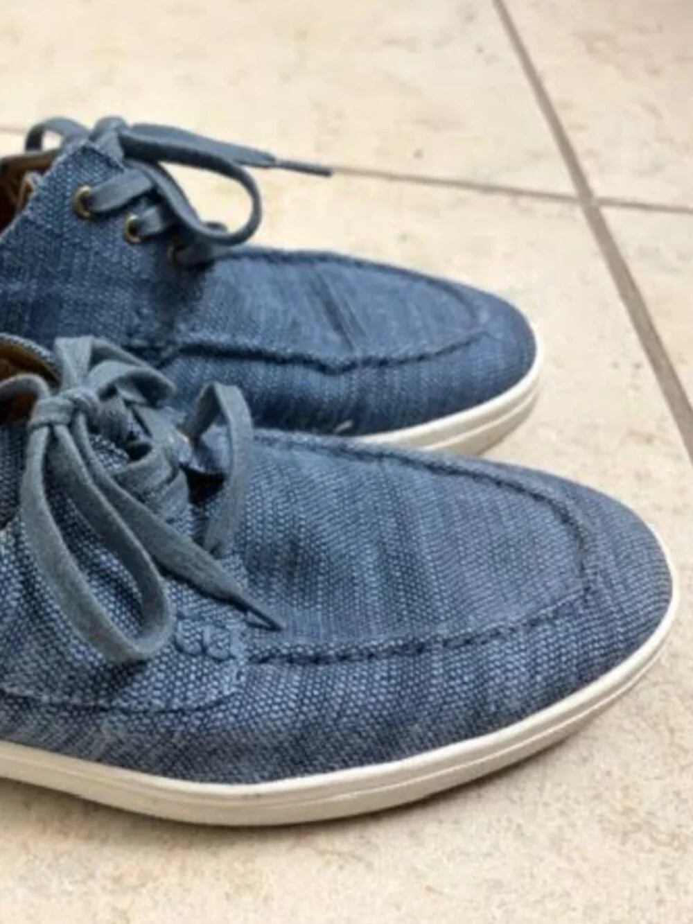 ALDO Men's Glamosa Boat Shoe Size 8 Blue Tan White